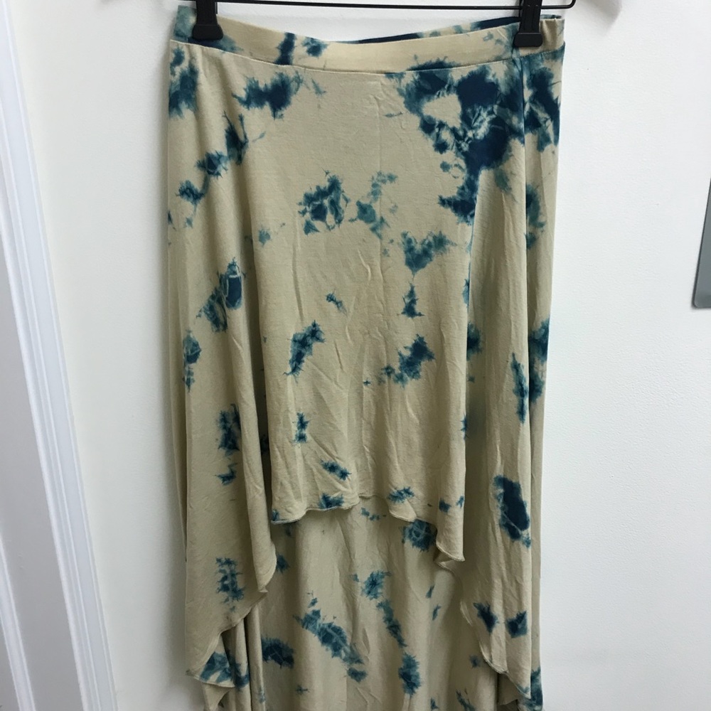 Tie dye high low skirt
